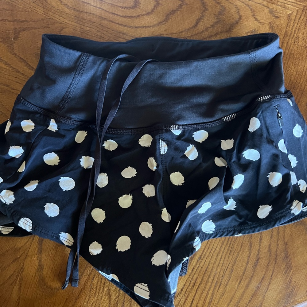 polka dot outdoor voices running shorts